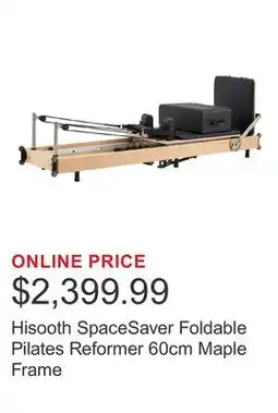 Costco Hisooth SpaceSaver Foldable Pilates Reformer 60cm Maple Frame offer