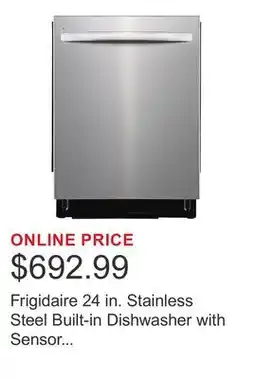 Costco Frigidaire 24 in. Stainless Steel Built-in Dishwasher with Sensor Technology offer
