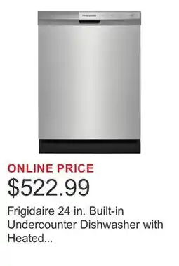 Costco Frigidaire 24 in. Built-in Undercounter Dishwasher with Heated Drying System offer