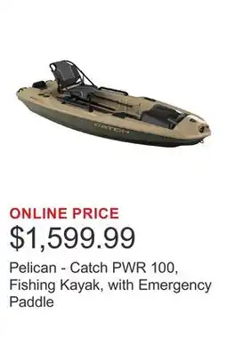 Costco Pelican - Catch PWR 100, Fishing Kayak, with Emergency Paddle offer