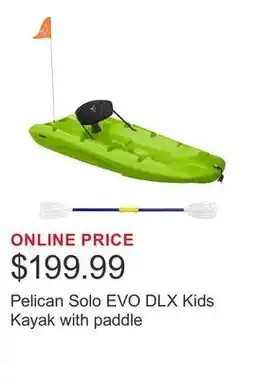 Costco Pelican Solo EVO DLX Kids Kayak with paddle offer