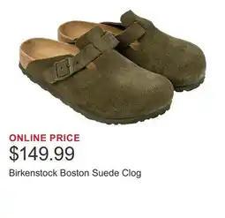 Costco Birkenstock Boston Suede Clog offer