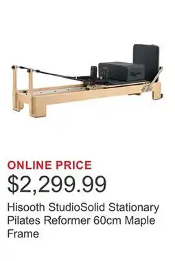 Costco Hisooth StudioSolid Stationary Pilates Reformer 60cm Maple Frame offer