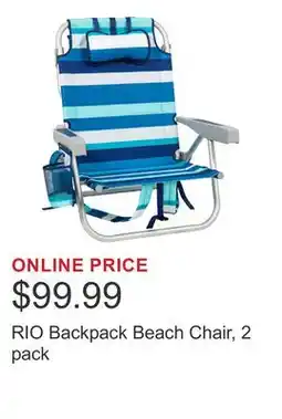 Costco RIO Backpack Beach Chair offer