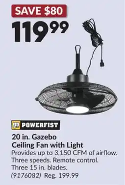 Princess Auto 20 in. Gazebo Ceiling Fan with Light offer