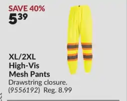 Princess Auto XL/2XL High-Vis Mesh Pants offer