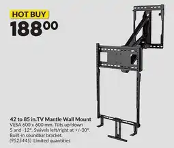 Princess Auto 42 to 85 in TV Mantle Wall Mount offer