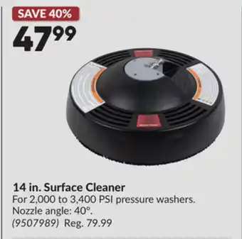 Princess Auto 14 in. Surface Cleaner offer