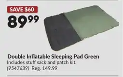 Princess Auto Double Inflatable Sleeping Pad Green offer