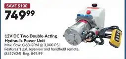 Princess Auto 12V DC Two Double-Acting Hydraulic Power Unit offer