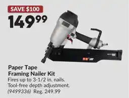 Princess Auto Paper Tape Framing Nailer Kit offer