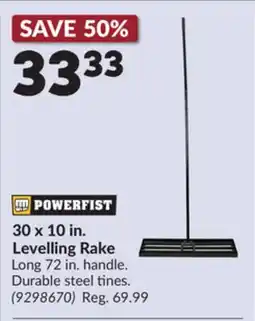 Princess Auto 30 x 10 in., Levelling Rake offer