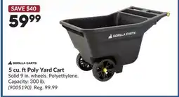 Princess Auto 5 cu. ft Poly Yard Cart offer