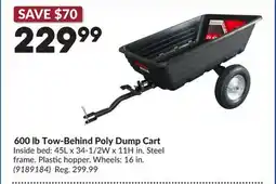 Princess Auto 600 lb Tow-Behind Poly Dump Cart offer