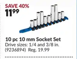 Princess Auto 10 pc 10 mm Socket Set offer