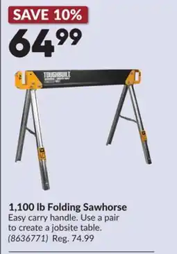 Princess Auto 1,100 lb Folding Sawhorse offer