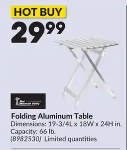 Princess Auto Folding Aluminum Table offer
