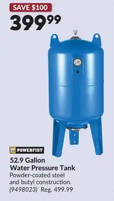 Princess Auto 52.9 Gallon Water Pressure Tank offer