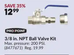Princess Auto 3/8 in. NPT Ball Valve Kit offer