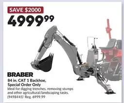 Princess Auto 84 in. CAT 1 Backhoe, Special Order Only offer