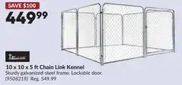 Princess Auto 10 x 10 x 5 ft Chain Link Kennel offer