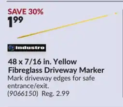 Princess Auto 48 x 7/16 in. Yellow Fibreglass Driveway Marker offer