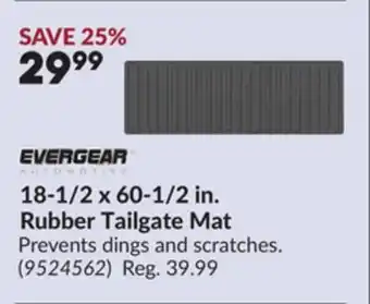 Princess Auto 18-1/2 x 60-1/2 in. Rubber Tailgate Mat offer
