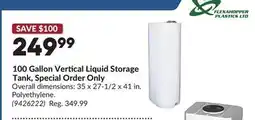 Princess Auto 100 Gallon Vertical Liquid Storage Tank offer