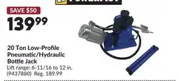 Princess Auto 20 Ton Low-Profile Pneumatic/Hydraulic Bottle Jack offer