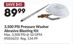 Princess Auto 3,500 PSI Pressure Washer Abrasive Blasting Kit offer
