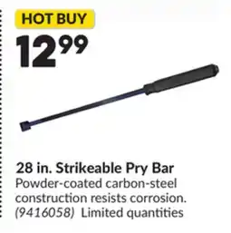 Princess Auto 28 in. Strikeable Pry Bar offer