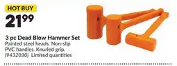 Princess Auto 3 pc Dead Blow Hammer Set offer