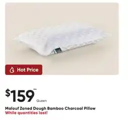 Sleep Country Malouf Zoned Dough Bamboo Charcoal Pillow offer
