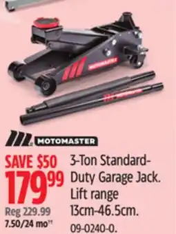 Canadian Tire MotoMaster 3-Ton Standard-Duty Garage Jack offer