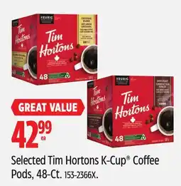 Canadian Tire Selected Tim Hortons K-Cup Coffee Pods offer