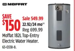 Canadian Tire Moffat 182L Top-Entry Electric Water Heater offer
