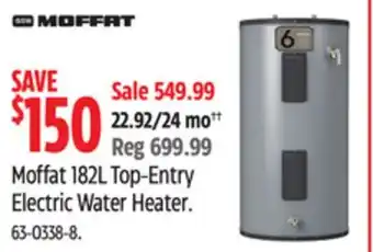 Canadian Tire Moffat 182L Top-Entry Electric Water Heater offer