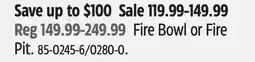 Canadian Tire Canvas Fire Bowl or Fire Pit offer