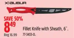 Canadian Tire Xcalibur Fillet Knife with Sheath, 6 offer