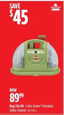 Canadian Tire Bissell Little Green Portable Deep Cleaner offer