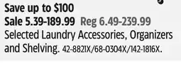 Canadian Tire Selected Laundry Accessories, Organizers and Shelving offer