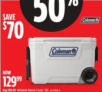 Canadian Tire Coleman Wheeled Marine Cooler offer
