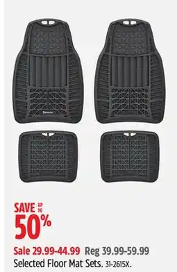 Canadian Tire Selected Floor Mat Sets offer