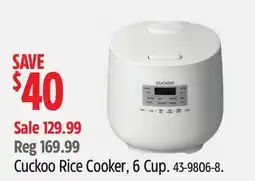 Canadian Tire Cuckoo Rice Cooker, 6 Cup offer
