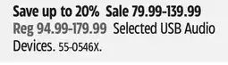 Canadian Tire Selected USB Audio Devices offer