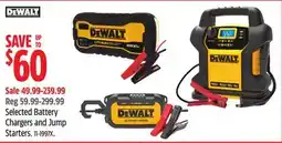 Canadian Tire DEWALT Selected Battery Chargers and Jump Starters offer