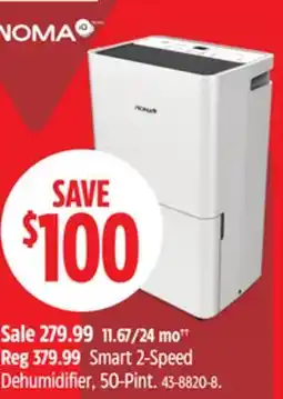 Canadian Tire NOMA Smart 2-Speed Dehumidifier offer