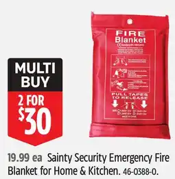 Canadian Tire Sainty Security Emergency Fire Blanket for Home & Kitchen offer