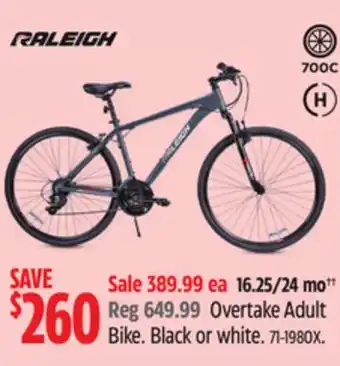 Canadian Tire RALEIGH Overtake Adult Bike offer