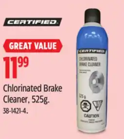 Canadian Tire Certified Chlorinated Brake Cleaner offer